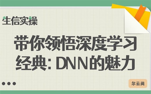 【生信实操】带你领悟深度学习经典 DNN的魅力