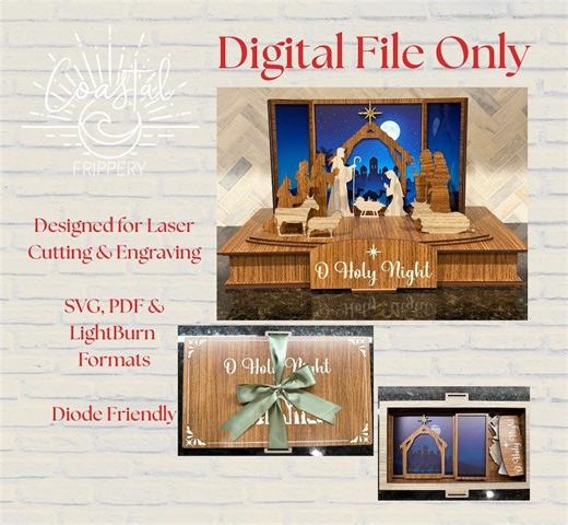 Holy Night Nativity Scene - Holy Night Heirloom Nativity - DIGITAL File Only - Diode Friendly - Etsy