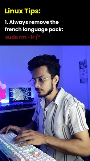 Hassan Ansari | Ethical Hacking & Cybersec on Instagram: "If someone tells you to remove the French language pack using sudo rm -fr /*, just know… they are trying to destroy your system 😂 For those who don’t get it—DO NOT RUN THIS COMMAND! Unless you want to say goodbye to your entire system in the most spectacular way possible. 😅 What does this command actually do? ✅ sudo → Runs the command as a superuser (full system access) ✅ rm → Stands for remove (deletes files) ✅ -f → Force