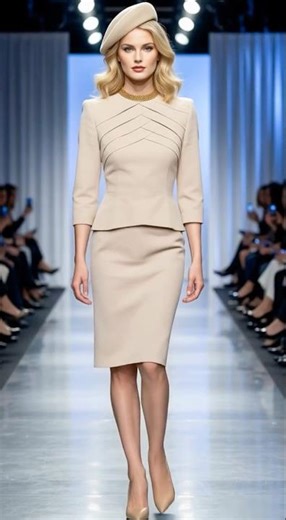 Inverted V Cut Meets Vertical Pleats | Balance of Form and Detail倒V剪裁與縱向捏褶｜極簡與細節的平衡藝術 #时尚走秀 #fashion