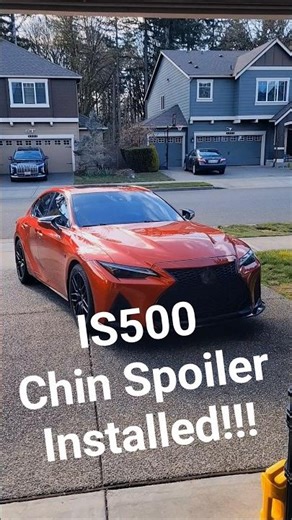 Sick Lexus IS500 Gloss Black Front Lip installed!