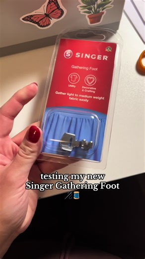 HIGHLY recommend getting a gathering foot #sewingtiktok #sewinghacks #fashiondesigner