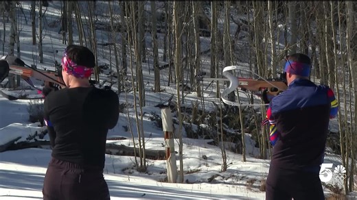Biathlon combines cross-country skiing with shooting at Snow Mountain Ranch
