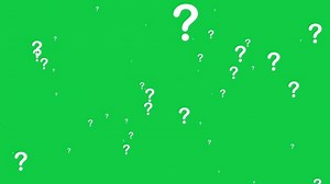 Download Question mark sign symbol particle loop animation overlay isolated on green screen background for free
