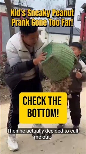Kid's Sneaky Peanut Prank Gone Too Far! #youtubeshort #funny #peanut