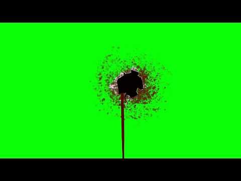 Bleeding Bullet Hole Wound - Green Screen Animation