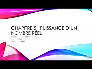 Puissance d'un nombre réel