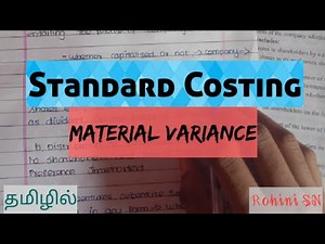 Standard Costing - Material Variances in Tamil