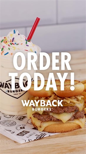 New limited time menu alert. Meet the Sweet & Spicy Melt, Signature Seasoned Fries, and Birthday Shake—bold flavors you don’t want to miss. | Wayback Burgers