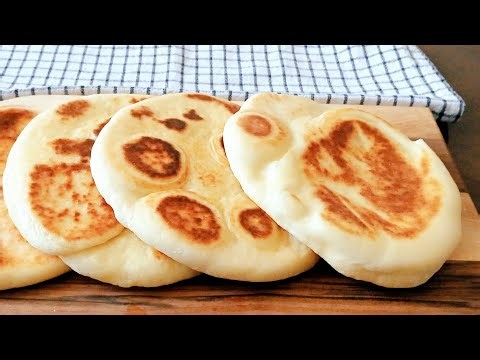 SOFT & FLUFFY flatbread in 10 minutes _ NO yeast _ NO oven 