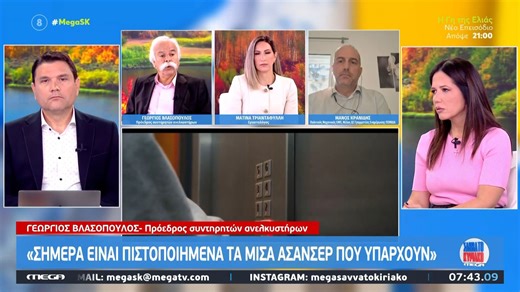 Γ. Βλασόπουλος - Πρ. Συντ. Ανελκυστ.: «Σήμερα είναι πιστοποιημένα τα μισά ασανσέρ που υπάρχουν»