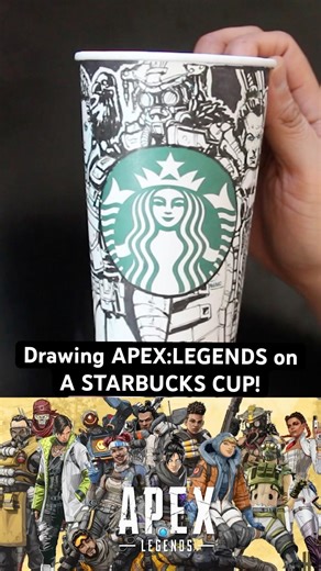 Drawing APEX:LEGENDS on a STARBUCKS CUP!