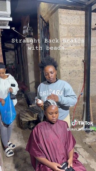 Straight Back Braids with Beads Tutorial