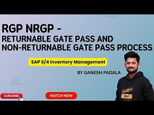 RGP NRGP - Returnable Gate Pass and Non-Returnable Gate Pass Process in SAP S/4 Inventory Management