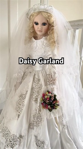 Daisy Garland Bride Porcelain Doll By Rodi Doll