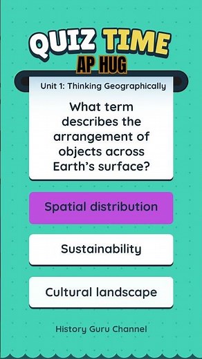 Can You Solve This AP HUG Geography Question 🌍 Unit 1 Challenge