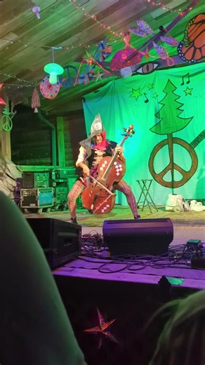 I really don't know wtf I was watching and why he was playing at a Bluegrass festival? 🤣🤣🤣 #bluegrass #rockmusic #wtf #cello #screaming #jackpinejamboree #demon #goblin #elf #laborday #party #dirtyhippy #bluegrassfestival #gaygirltravels #festival #foryou #wi #foryoupage #rushad #rushadeggleston