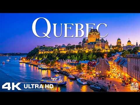 Quebec City 4K 🇨🇦 | Old Town Charm & Scenic Canada Views | Relaxing Destination 4K