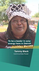 Neighborhood solar partner, Tammy Black, feels proud to be a leader in solar energy here in Detroit as an African-American woman! Engaging our community to learn about solar, understand its operations, and see its benefits is incredibly rewarding. Together, we're transforming our neighborhood for a brighter future. Learn more: detroitmi.gov/detroitsolar 🌞#SolarEnergy #CommunityPower #DetroitLeadership | City of Detroit Government