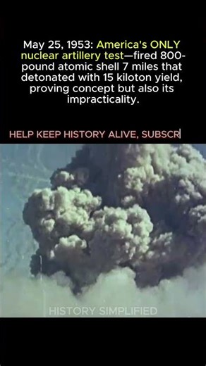 America Fired 800-Pound NUCLEAR SHELL 7 Miles — Only Time Ever || WW2 #shorts #ww2