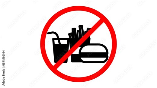 no food sign. No Food Or Drink sign. food and drink prohibited sign. No fast food sign. No fast food Sign Label Symbol. No eat or drink sign