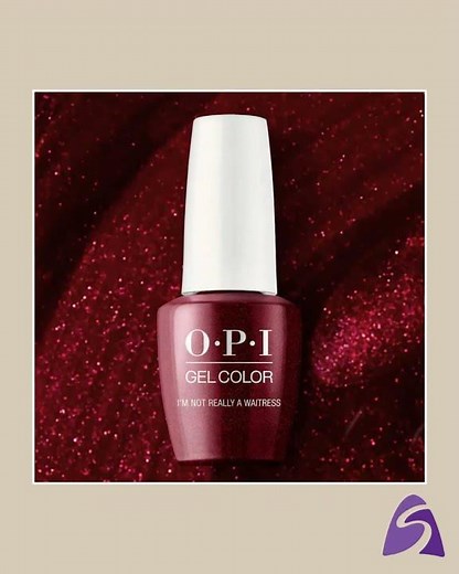 OPI GelColor I’m Not Really a Waitress | Shimmering Dark Red Gel Nail Polish
