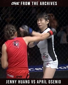 🎞️ From The Archives 🎞️ This old-school brawl between Jenny Huang and April Osenio ended with an ultra-rare submission 🤯 | ONE Championship