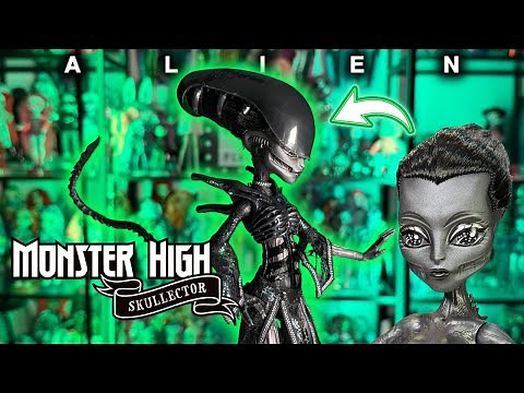 Unboxing the BEST Monster High Skullector! Xenomorph Alien Doll Review! 👽