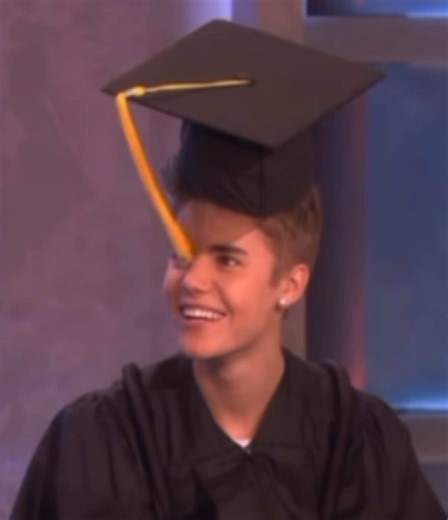 Justin Bieber's High School Graduation on Ellen Show