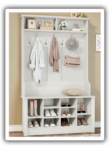 Check out our different Hall Tree designs—perfect for organizing your entryway, hallway, or bedroom.