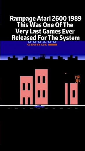 Rampage Atari 2600 1989 - This Was One Of The Very Last Games Ever Released For The System #atari