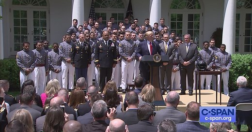 President Trump Presents Commander-In-Chief Trophy