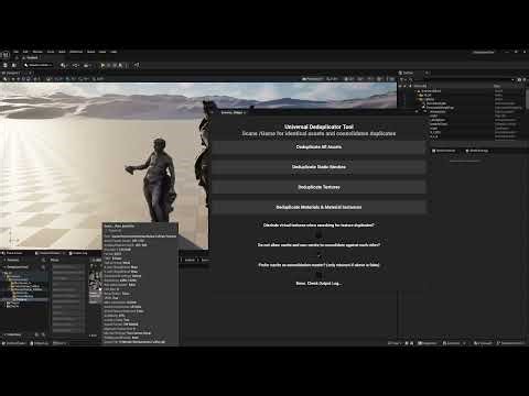 Universal Deduplicator Tool Tutorial - Unreal Engine 5.7