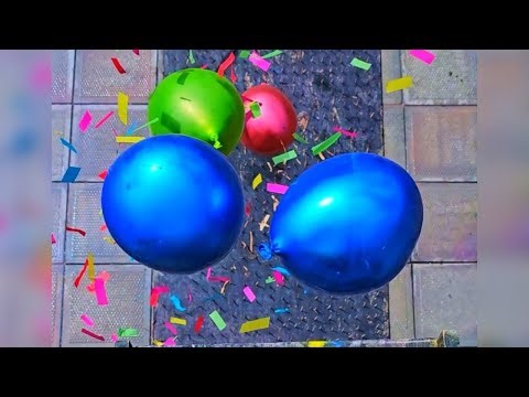 🎈Breaking Glass Bottles and Balloon drop⚠️ - Crushing Crunchy & Soft Things🍾💥🔥