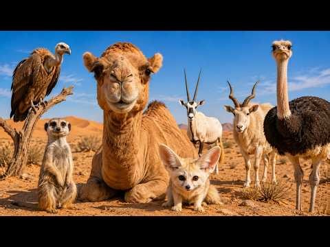 25 Desert Animals for Kids 🏜️ | Learn Desert Animals with Real Animal Sounds