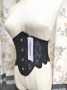 Vintage Embroidery Underbust Corset Belt Black Renaissance Underbust Waist Shapewear - Etsy