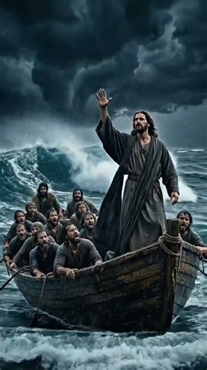 Jesus Christ was in a boat with His disciples during a violent storm. ✨💫✝️🙏