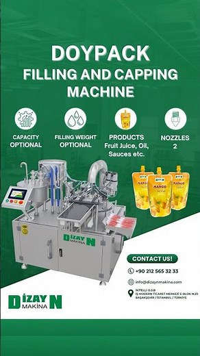 Doypack Filling and Capping Machine📍 Doypack Dolum ve Kapatma Makinası📍