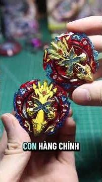 So sánh 2 con quay xeno xcalibur beyblade burst mùa 1 hàng chính hãng và pha kè xem khác nhau gì nhé