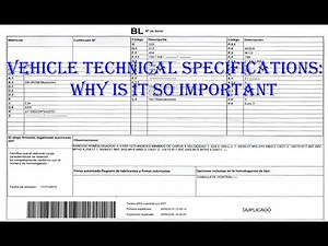 Vehicle technical specifications: Why is it so important.