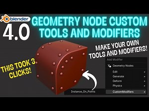 Make your own custom modifiers and tools in Blender 4.0!