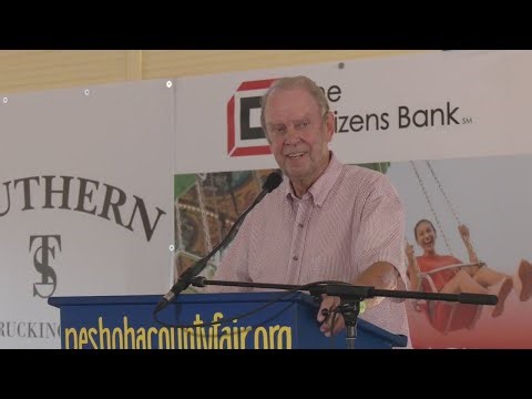 State Insurance Commissioner Mike Chaney speaks at 2025 Neshoba County Fair