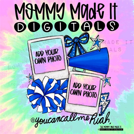 Blue Cheerleading Pom Poms PNG: Sublimation Design (digital Download) - Etsy