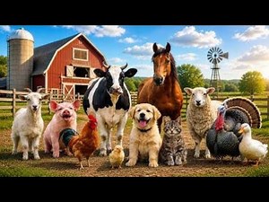 20 Farm Animals for Kids | Learn Farm Animals Names and Sounds | Educational Video