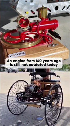 An engine from 140 years ago is still not outdated today #miniengine #engine #model #retroengine