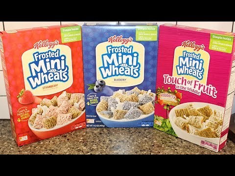 Kellogg’s Frosted Mini Wheats Cereal: Strawberry, Blueberry & Touch of Fruit Raspberry Review