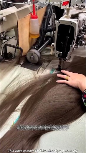 Human Hair Processing Factory 😲 #shortvideo
