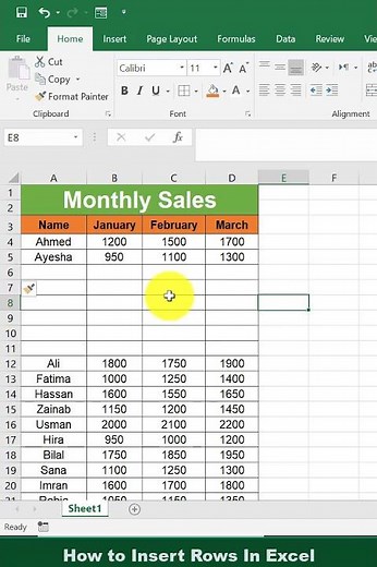 Simple Trick to Insert Rows in Excel Instantly!