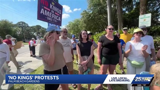 Thousands gather in Palm Beach Gardens for 'No Kings' protest
