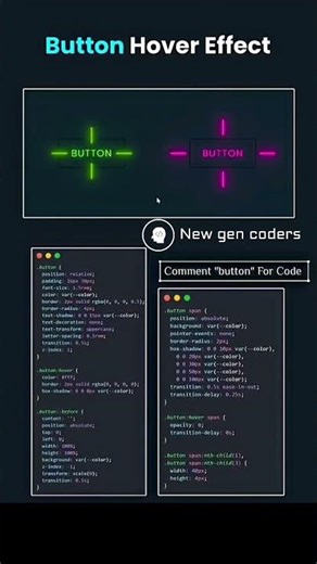Button Hover Effect using HTML CSS JavaScript #coding #webdesign #viral #shorts
